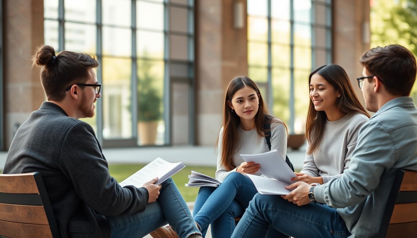 Modern university campus for students